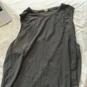 Gray athleta mesh tank topMEDIUM